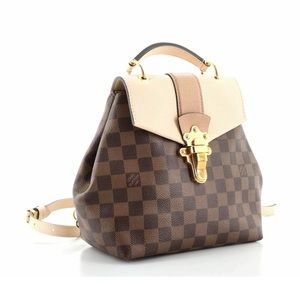 Authentic Louis Vuitton Clapton Backpack Damier and Leather
